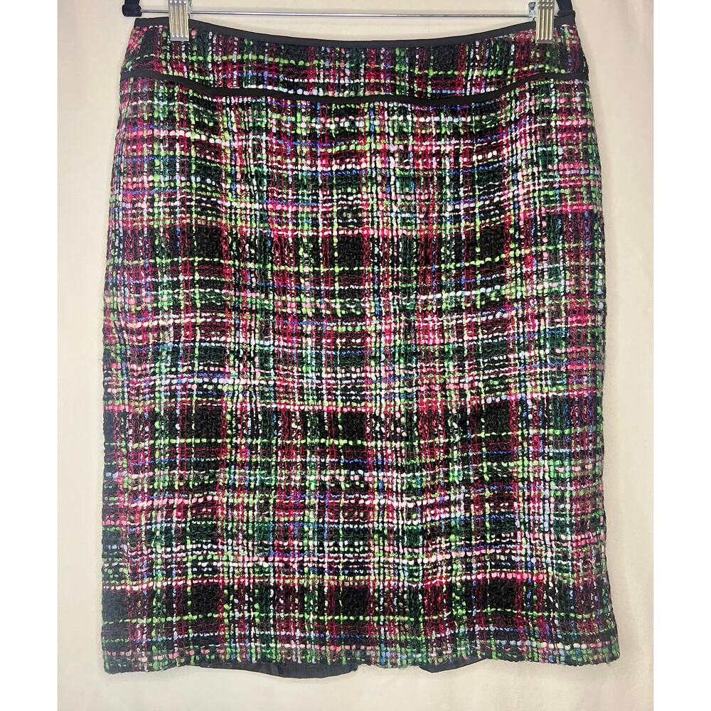 Talbots Size 10 Multicolor Wool Blend Tweed Pencil Skirt